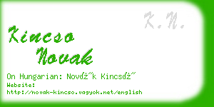 kincso novak business card